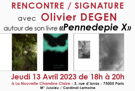 Olivier DEGEN – Rencontre / Signature
