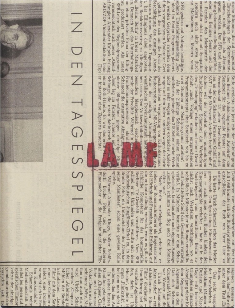 John Gossage : LAMF ; Three Days in Berlin, 1987